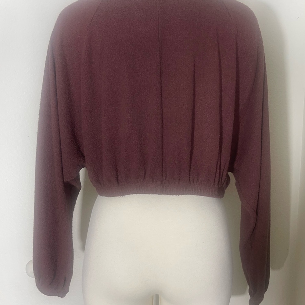 Urban outfitters out from under too small cropped long balloon sleeve boho fuzzy - Picture 8 of 8
